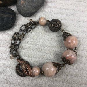 Handcrafted Vintage-Inspired Sunstone Bracelet